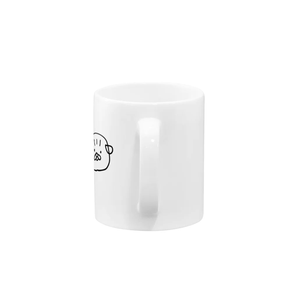 酵母ちゃんのパグお Mug :handle