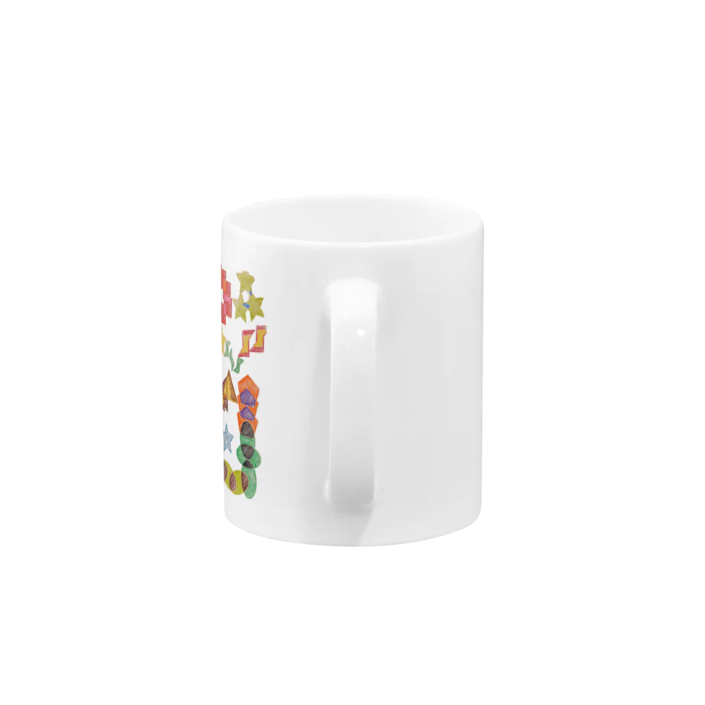 ケラピーSHOPのカラフル Mug :handle