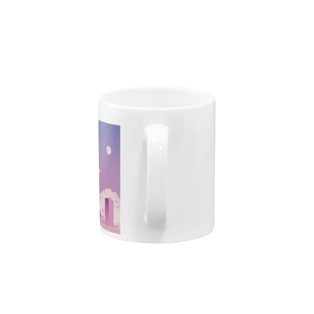 【utatane scenery】のPINK MAGIC MOON Mug :handle