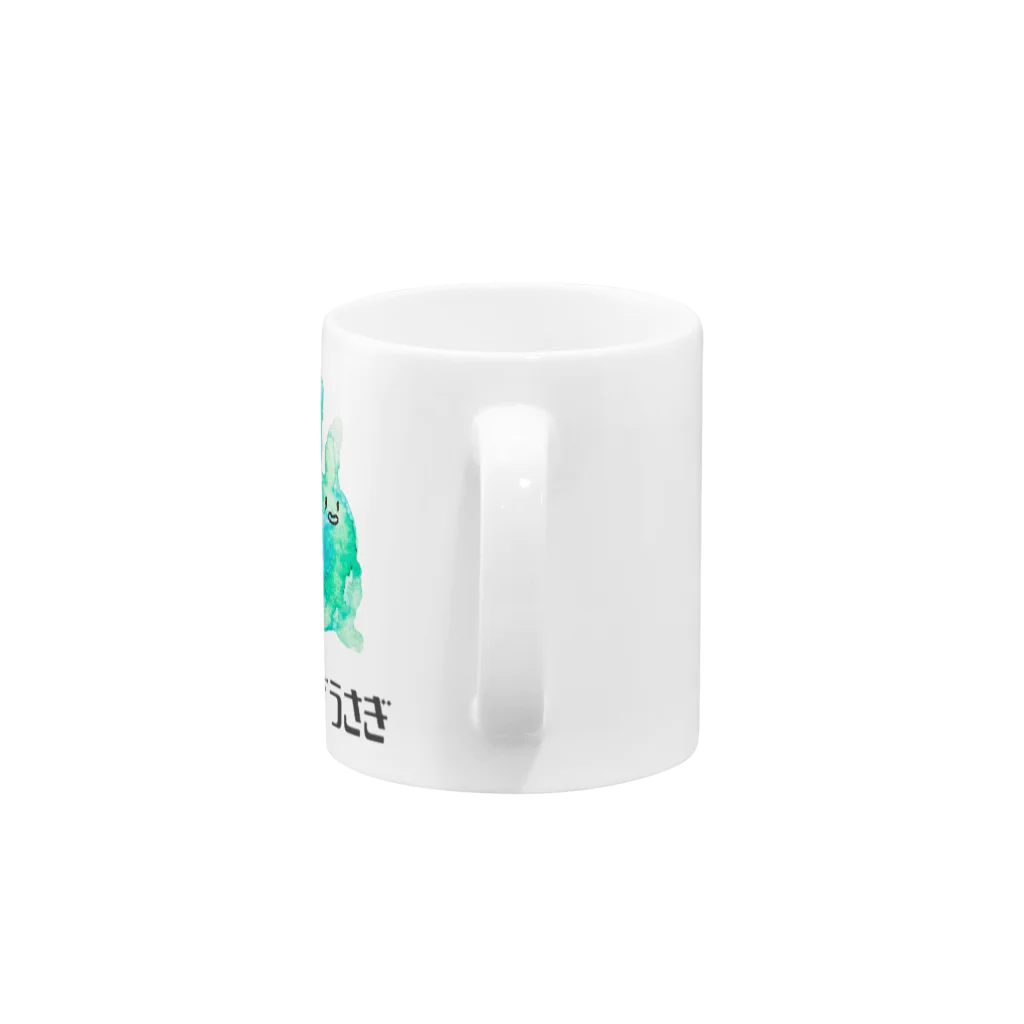 にらとりさんちのおにびうさぎ① ロゴ入り Mug :handle