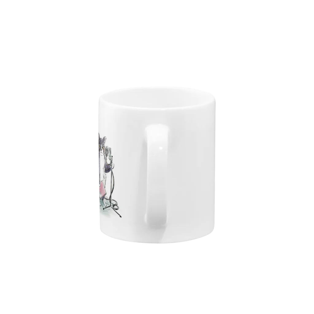 猫のきぬくんのお店のバンドにゃん Mug :handle