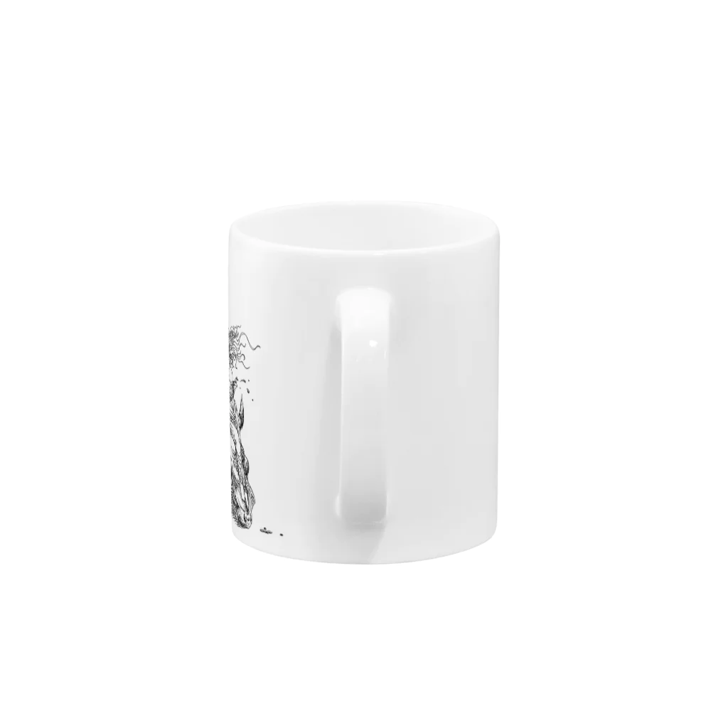 入り江わにアナログ店の角杯（リュトン）シリーズ３ Mug :handle