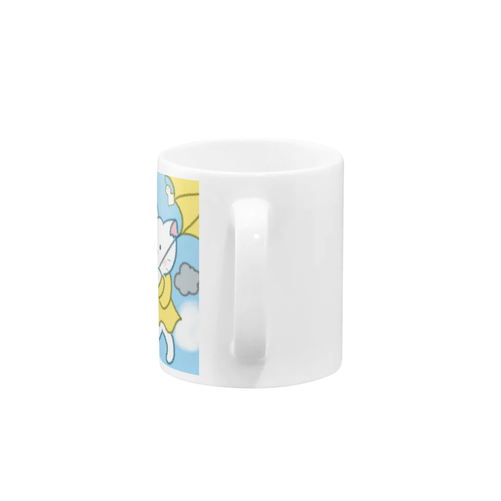 なくも/イラストレーターの気象予報ねこちゃん Mug :handle