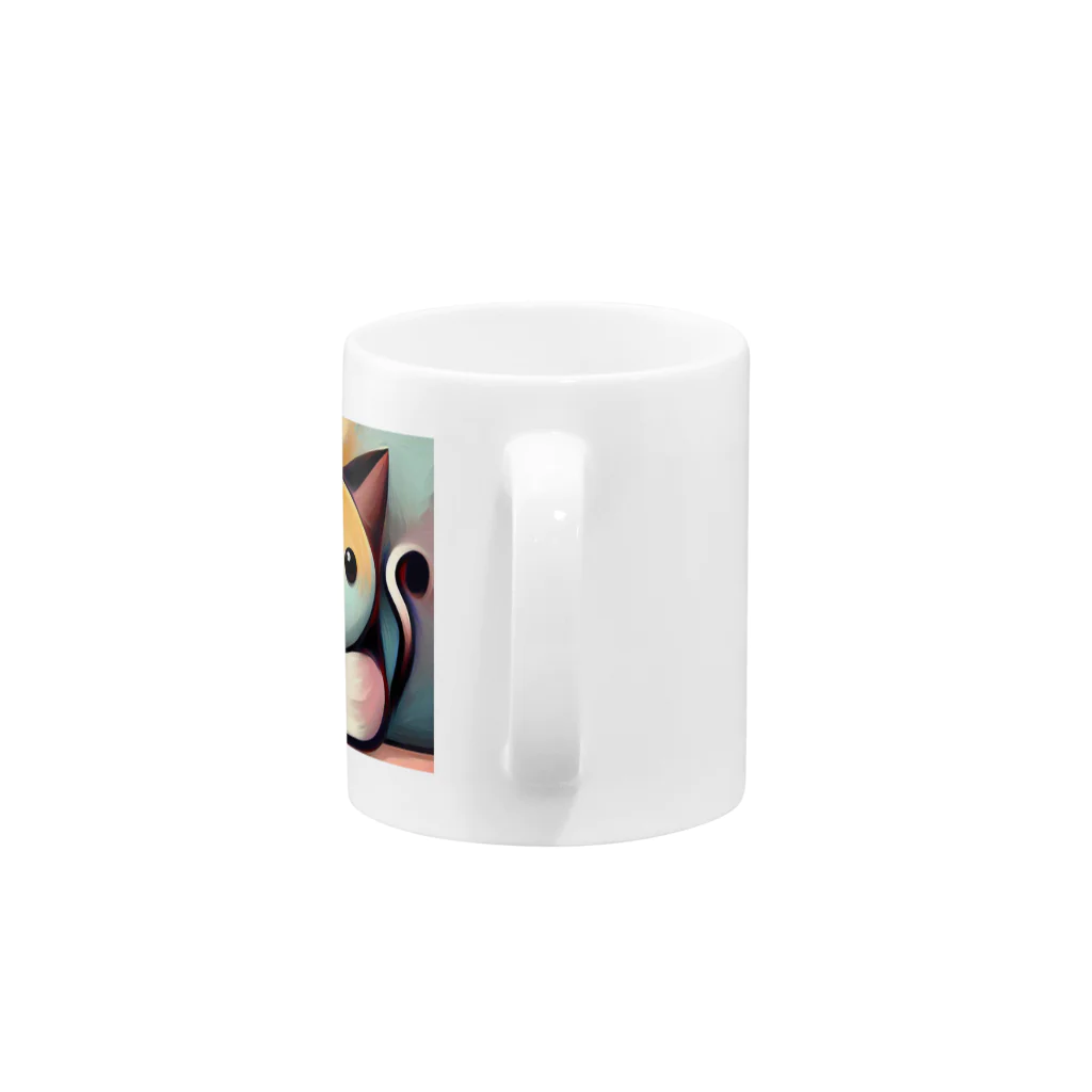 T2 Mysterious Painter's ShopのMysterious Cat Mug :handle