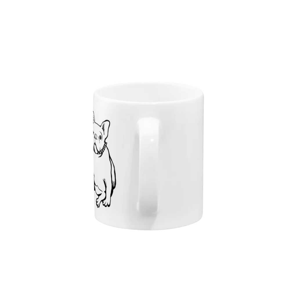 チンパンジーマートのご主人の声を聞く犬 Mug :handle