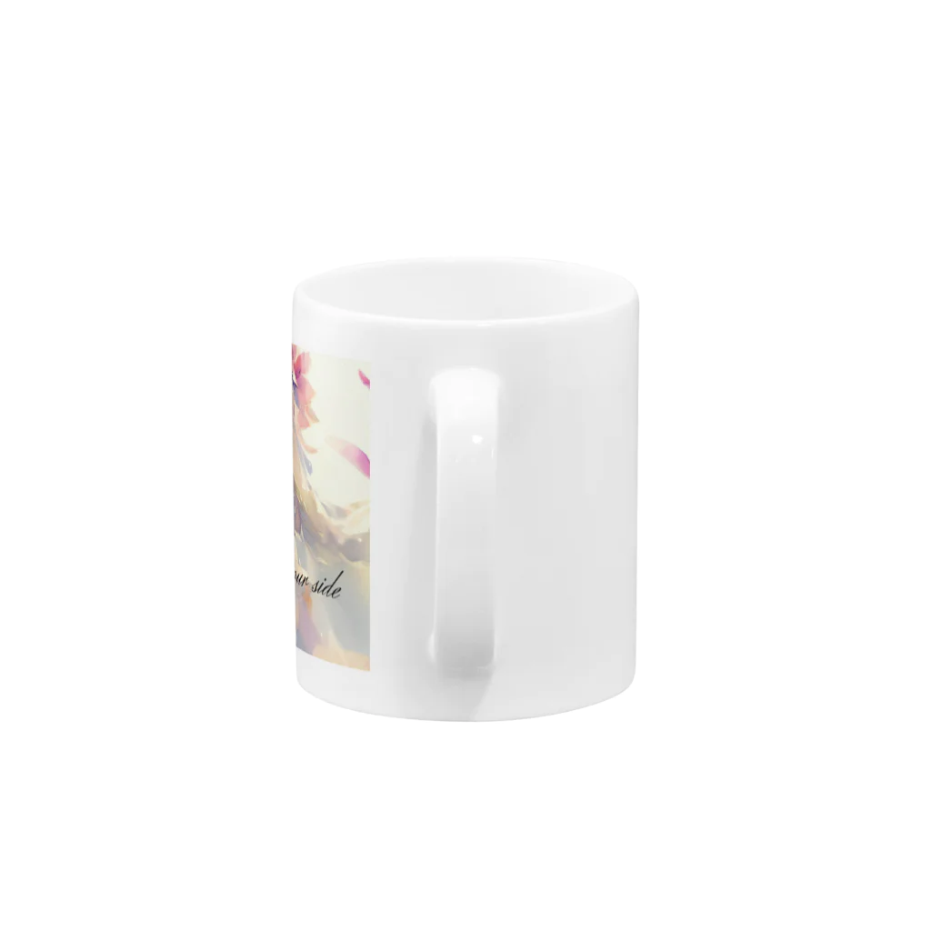 sweetsmailstudioの水彩画少女 Mug :handle