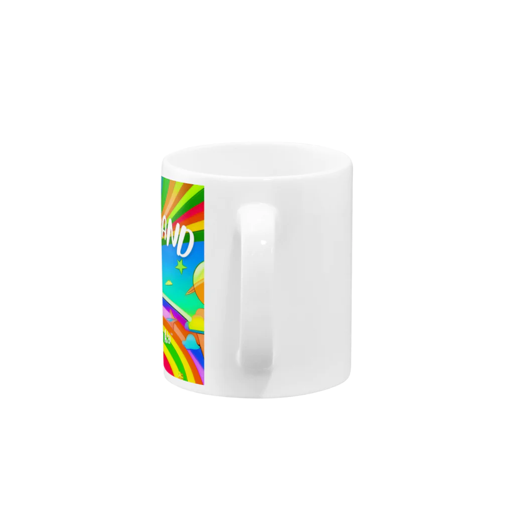 IORISM LAND 公式グッズショップのIORISM LAND スクエア Mug :handle