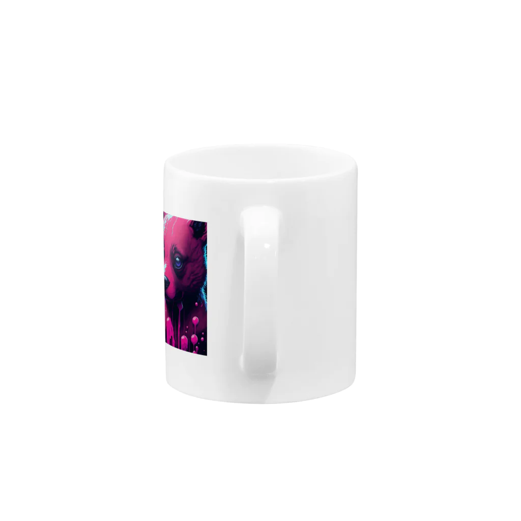 SHITON SHOPのスプラッシュアート✖️ダークファンタジー　ドッグ Mug :handle