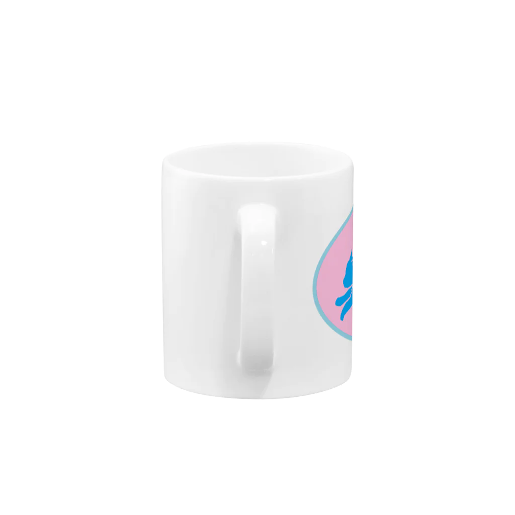 9livesworkのNNN（ねこねこネットワーク）ロゴっぽ。みずいろ Mug :handle