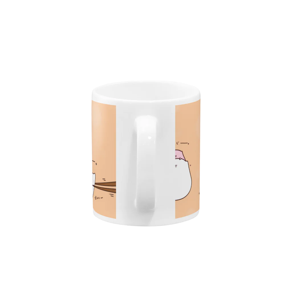 パルア＠おもち猫のもちねのもちねの日常マグカップ Mug :handle