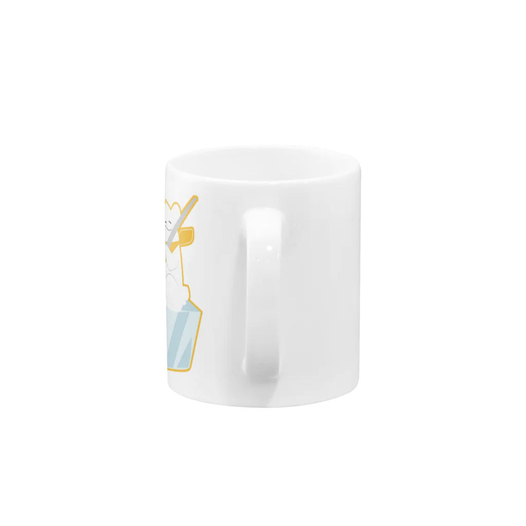 星野ねこはるのかき氷のシロクマ Mug :handle