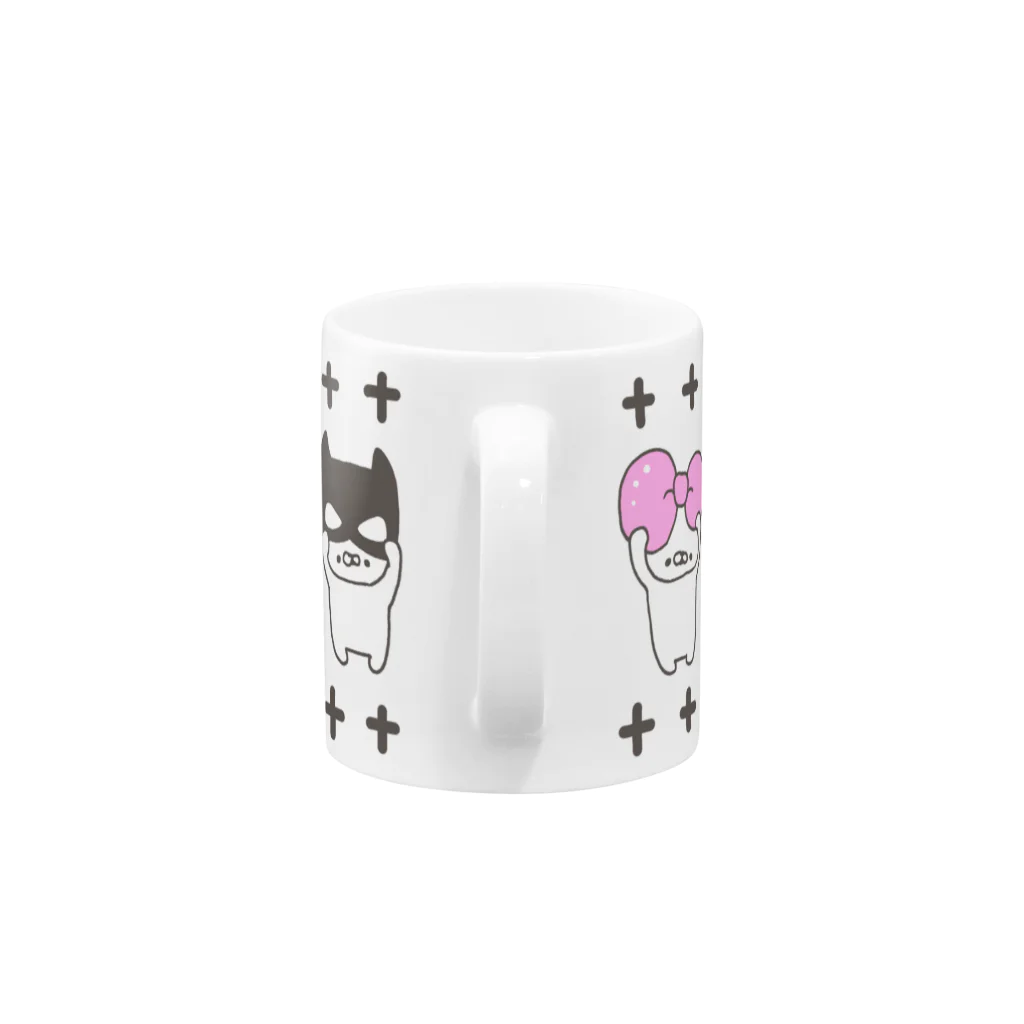 ♡enacoco♡のくまやん。仮面リボンマグ Mug :handle