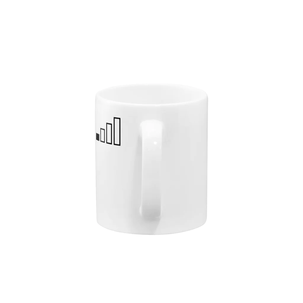 PyriteDesignのアンテナ1本【日用品】【ワンポイント】【デザイン色：黒】 Mug :handle