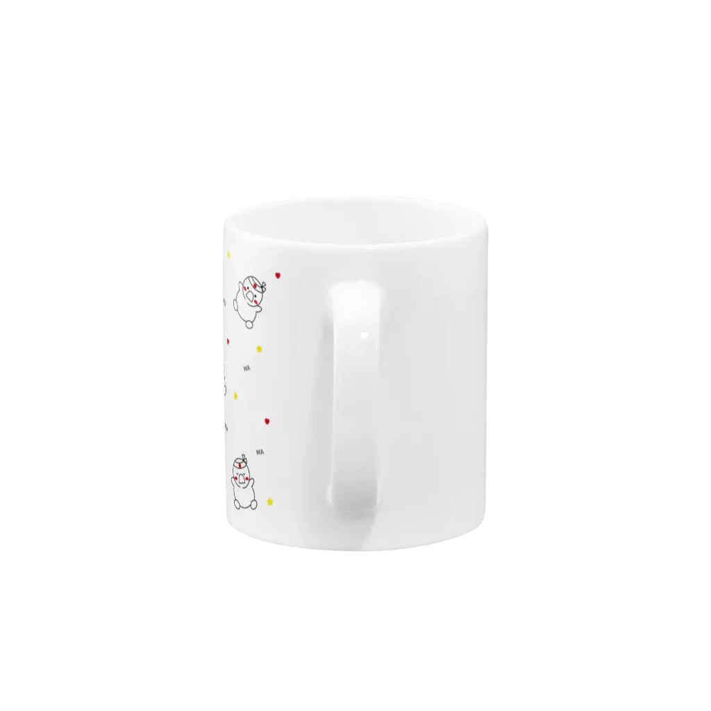 まやす星人の気まぐれしょっぷのわちゃわちゃまやす Mug :handle