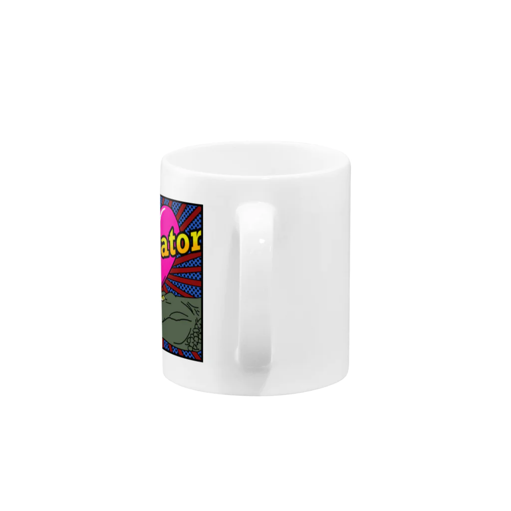 Mono Monoのalligator  ワニ Mug :handle