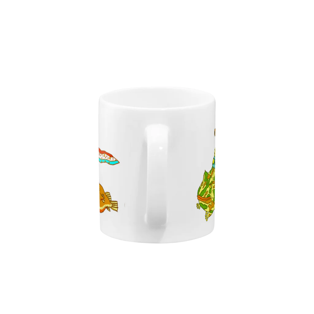 さちこの生物雑貨の追いかけるモッチ潜水艦 Mug :handle