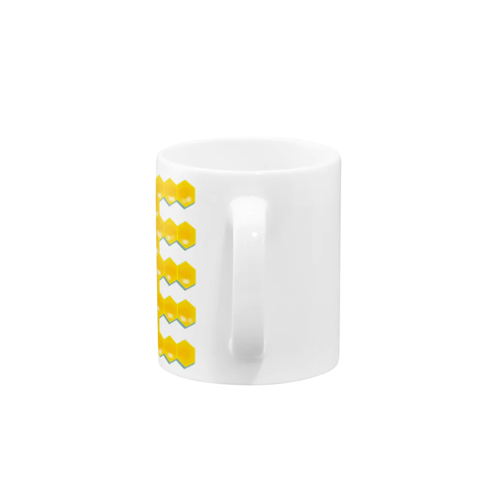 LalaHangeulのハニカム構造(BEE） Mug :handle