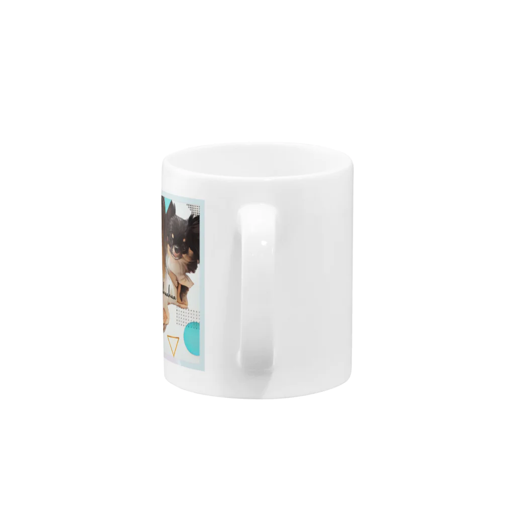 ピノぺろshopのパピヨン チワワ Mug :handle