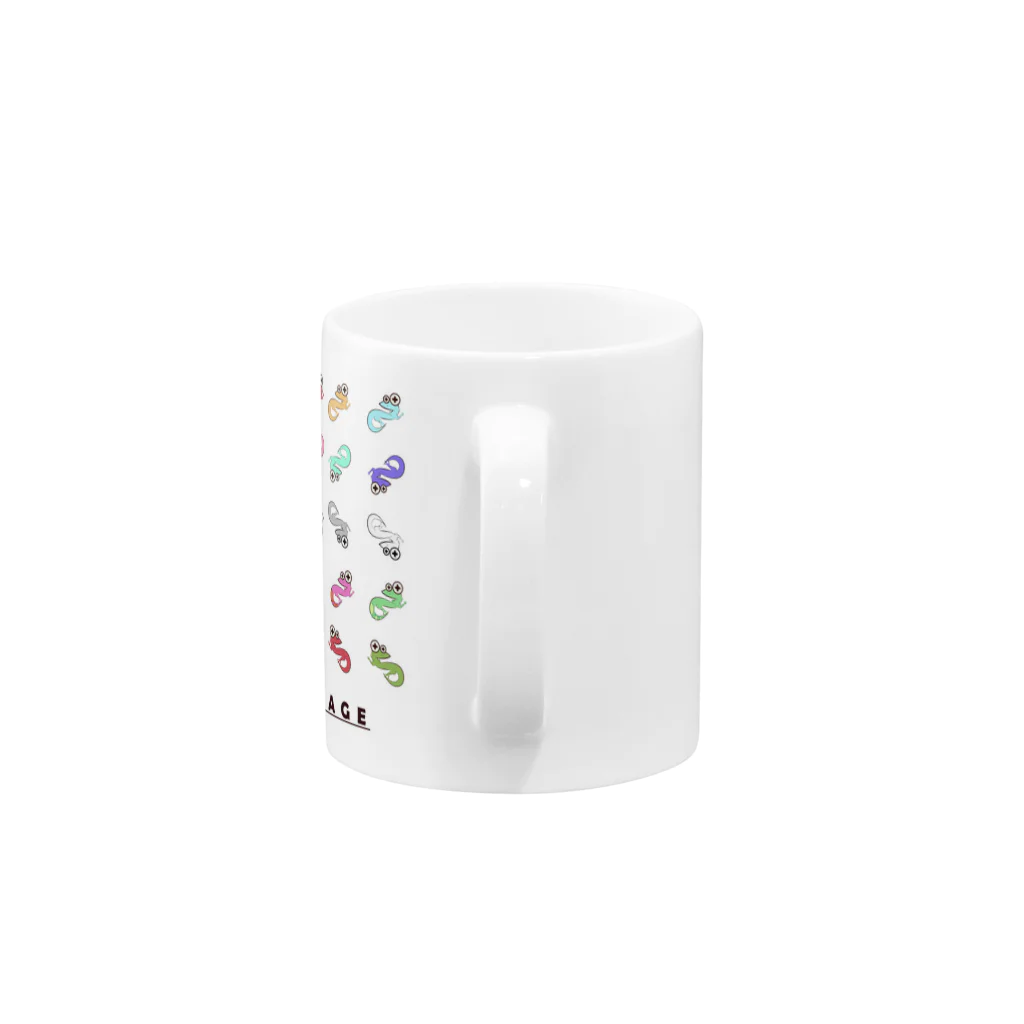 紺のこんのとかげ Mug :handle