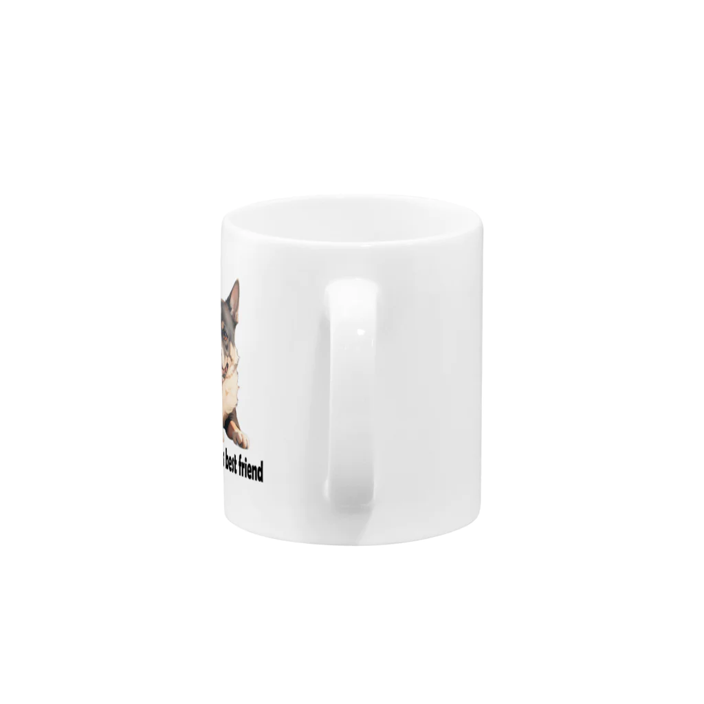 iMaginary Zooの犬は人間にとって最高の友達 Mug :handle