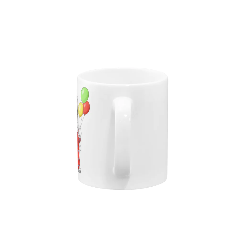 Ａｔｅｌｉｅｒ　Ｈｅｕｒｅｕｘのサーカスにゃんこ　風船ピエロ Mug :handle