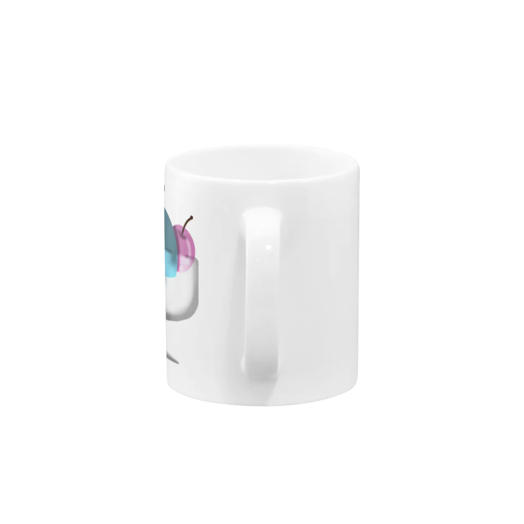 A33の文字入り　ペンギンシャーベット、はじめました Mug :handle