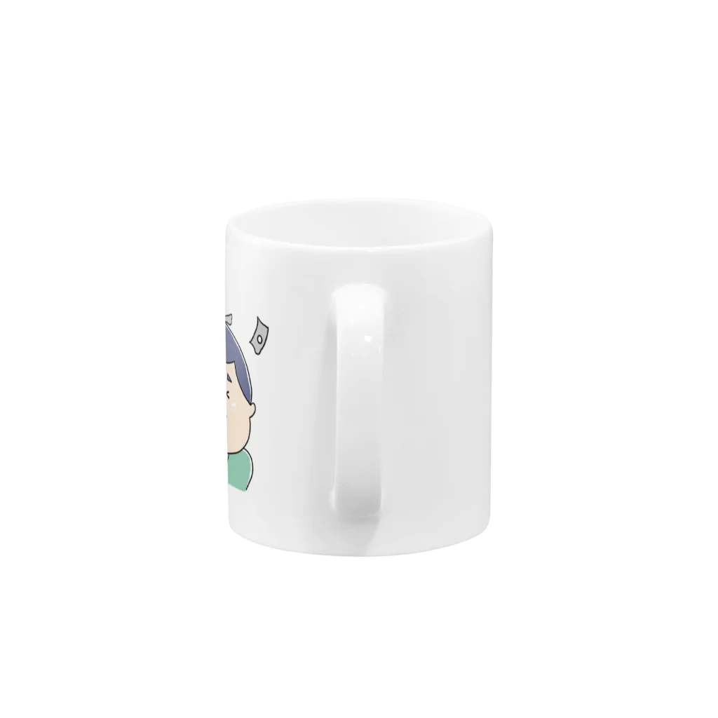 とくら屋のコンパチを受けるおすもうさん Mug :handle