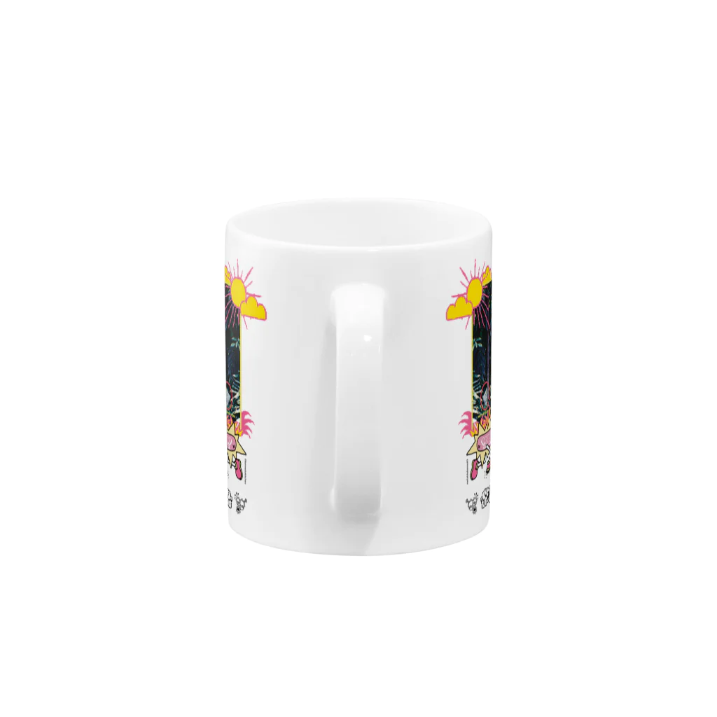 かまどキッチンの333-3333 羽枕ぴょんぴょこ(仮) Mug :handle