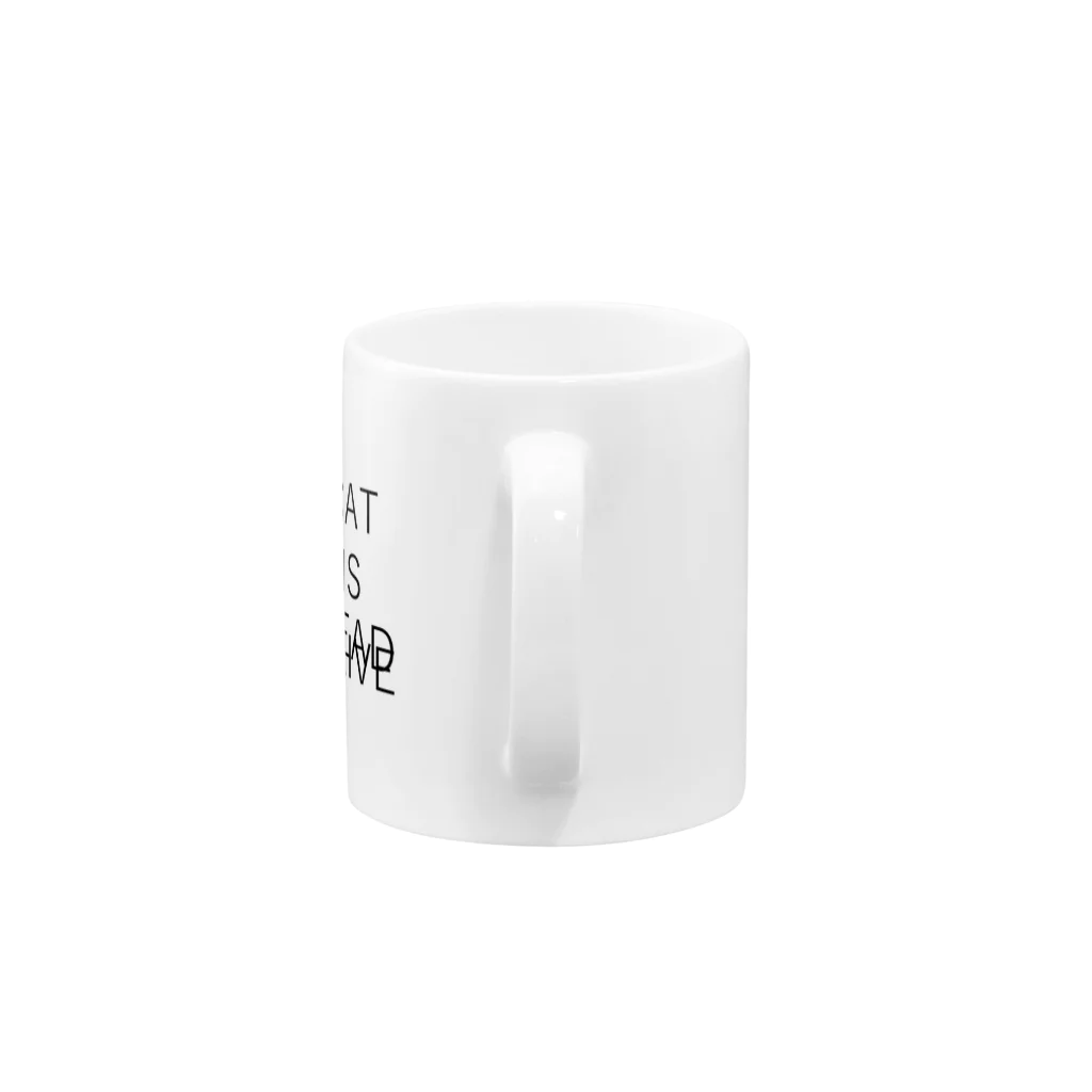 ゆらゆらショップのシュレディンガーの猫 Mug :handle