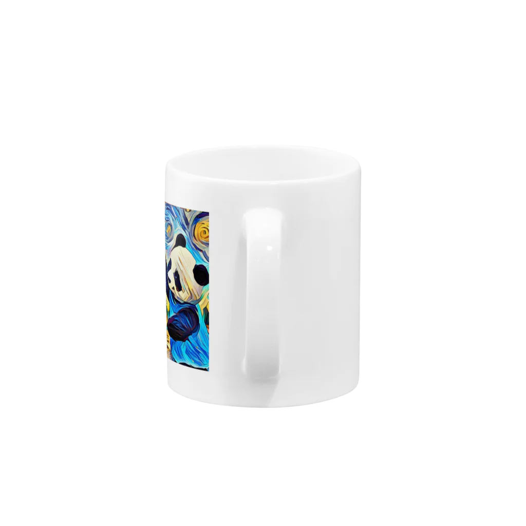 ASHITAMOのパンダのけんか Mug :handle
