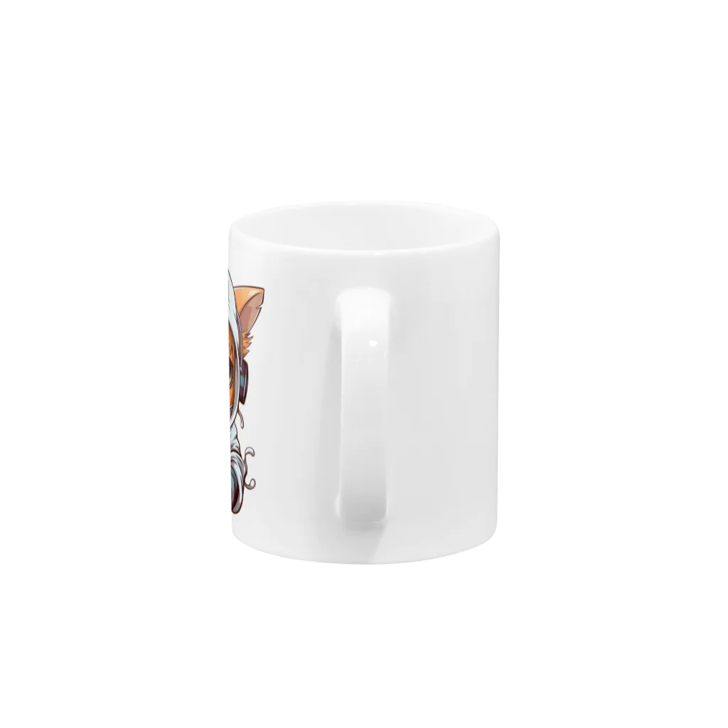 Vasetti_pressのパーカーを着ているネコちゃん Mug :handle