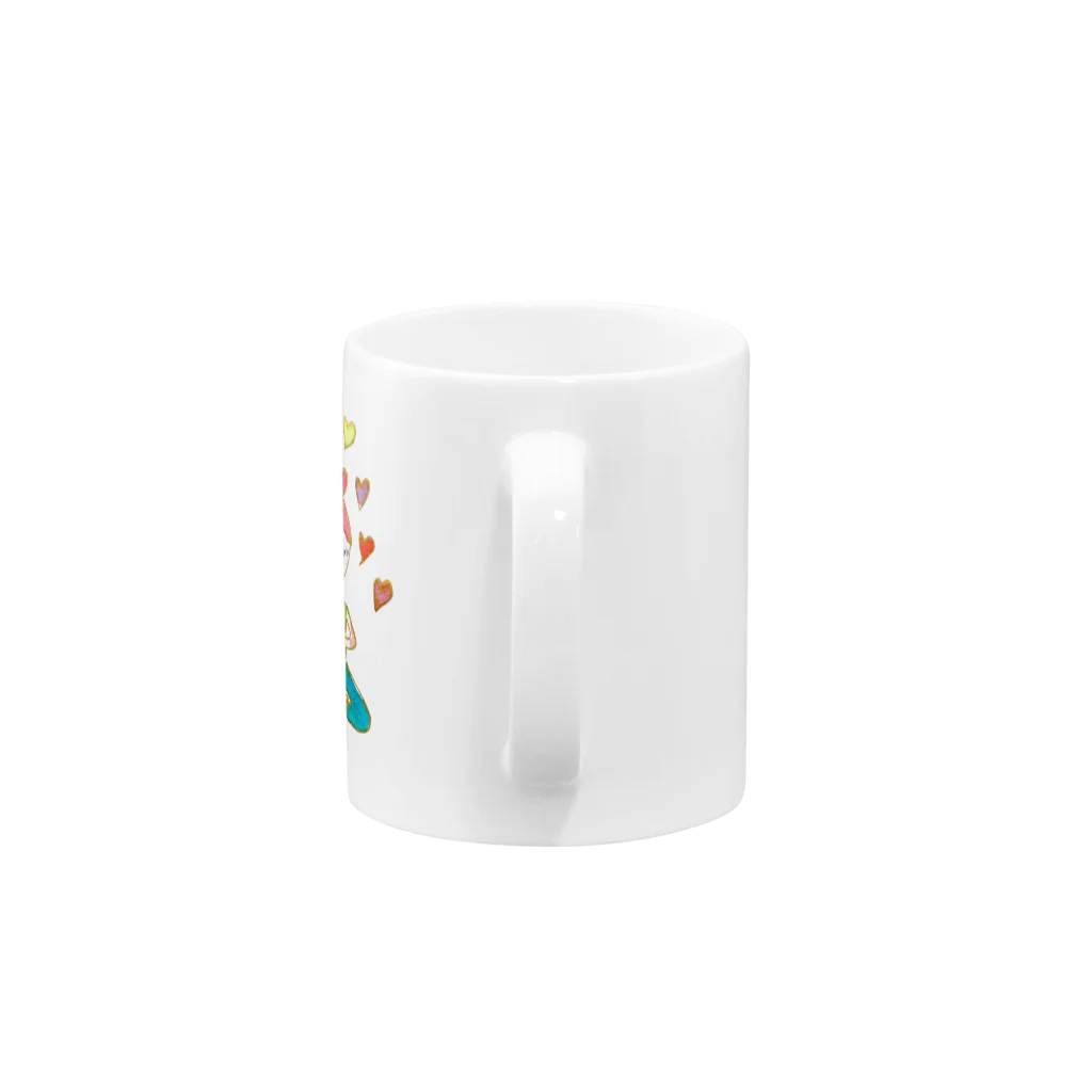 onmycolorの楽描き店のそばかすこちゃん with LOVE Mug :handle