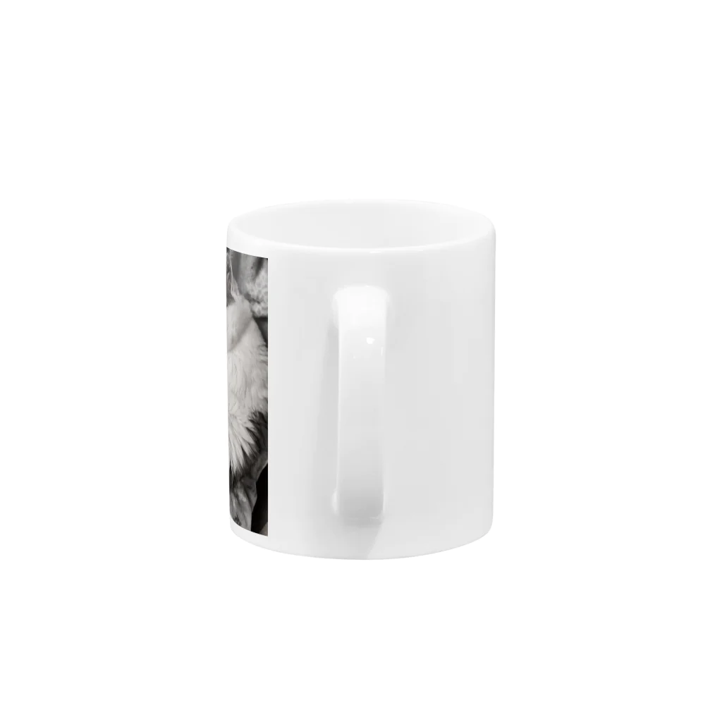 KAZU SHOPの可愛い猫のお昼寝　癒し Mug :handle