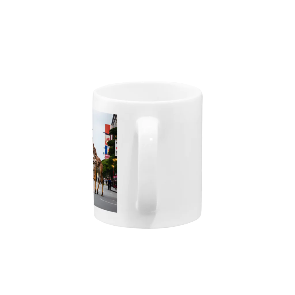 ModaZooのシティーきりん Mug :handle