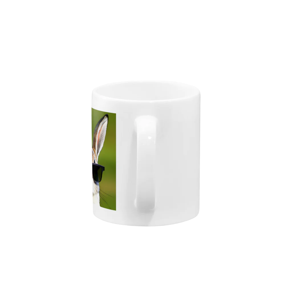 chi___cのカワカッコいい　うさぎ Mug :handle