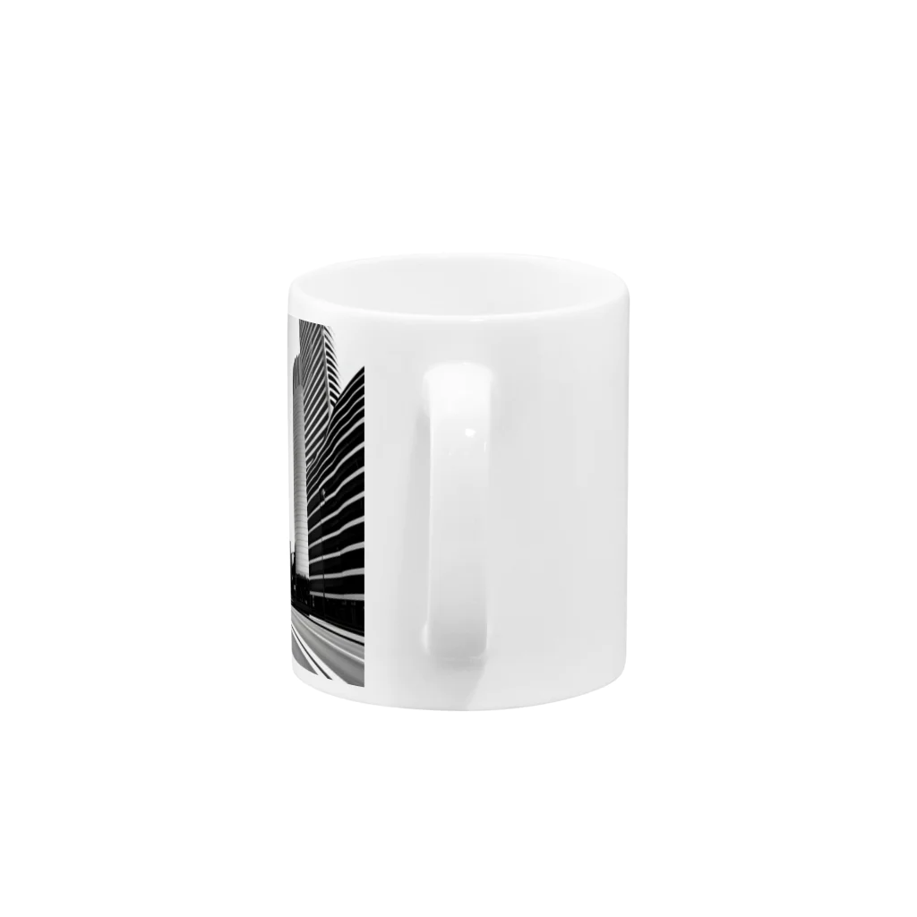 animaltennensuiの都市の鼓動：白黒で描くアーバンスケープ Mug :handle