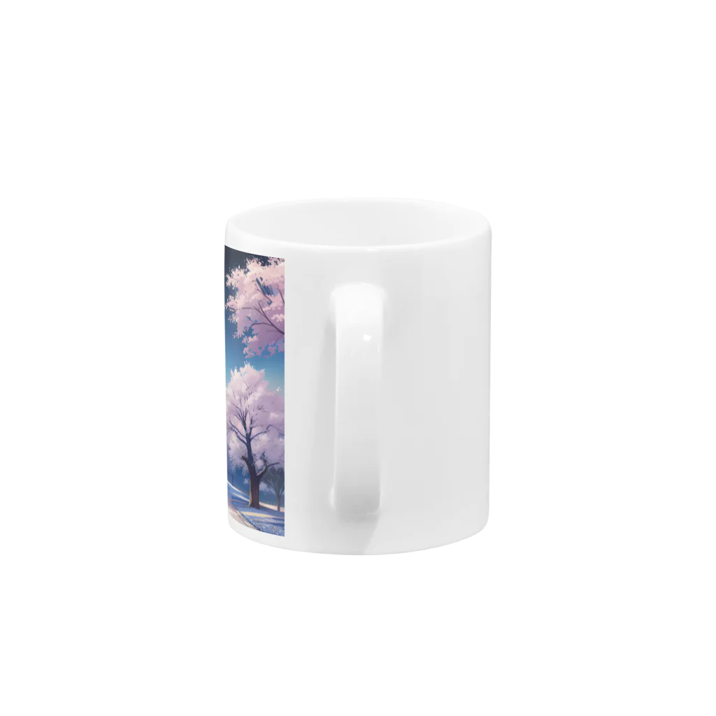 yuyuの夜の桜公園 Mug :handle