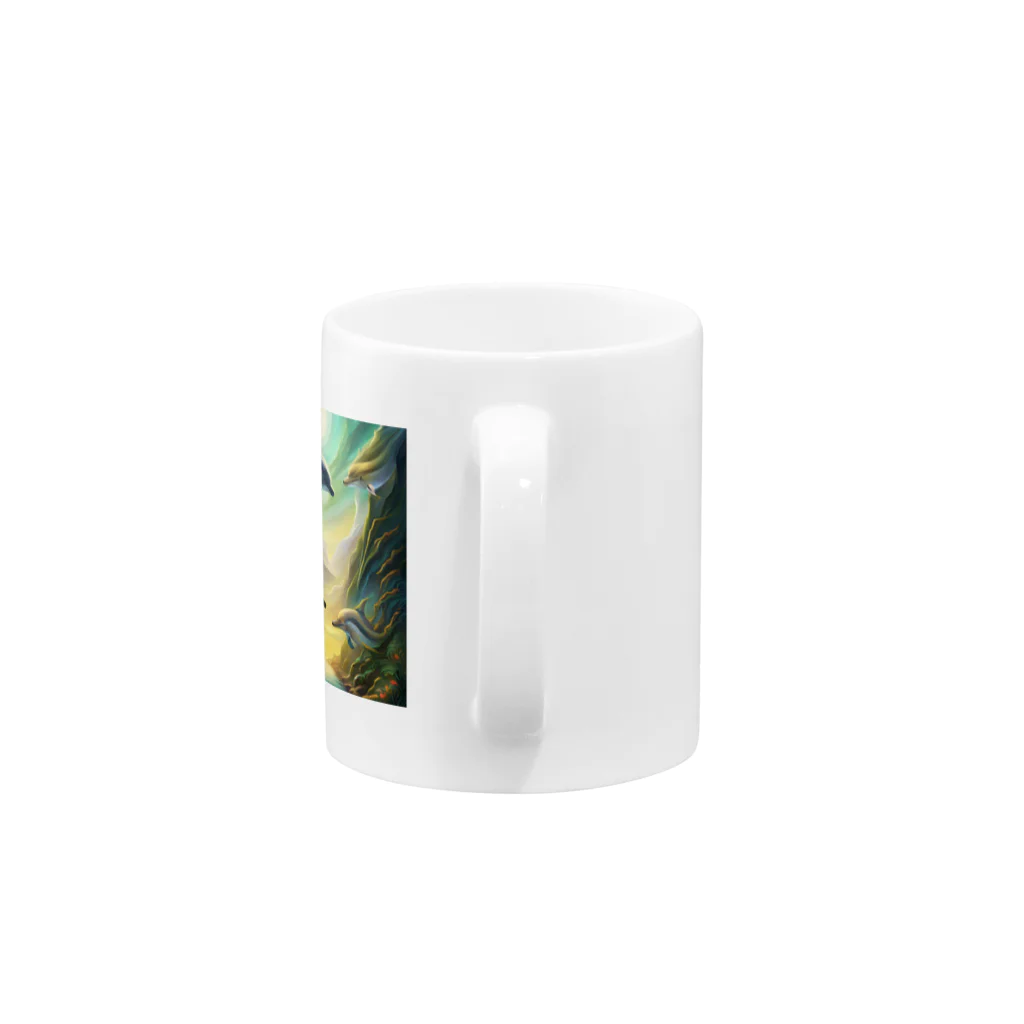 ohba1223のイルカ　ファンタジー Mug :handle