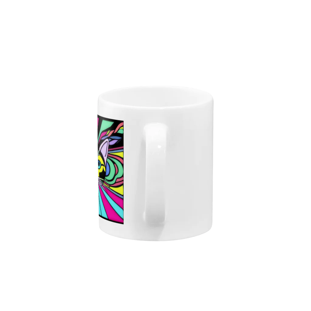 SMD_lab.のめちゃくちゃ可愛いネコ Mug :handle