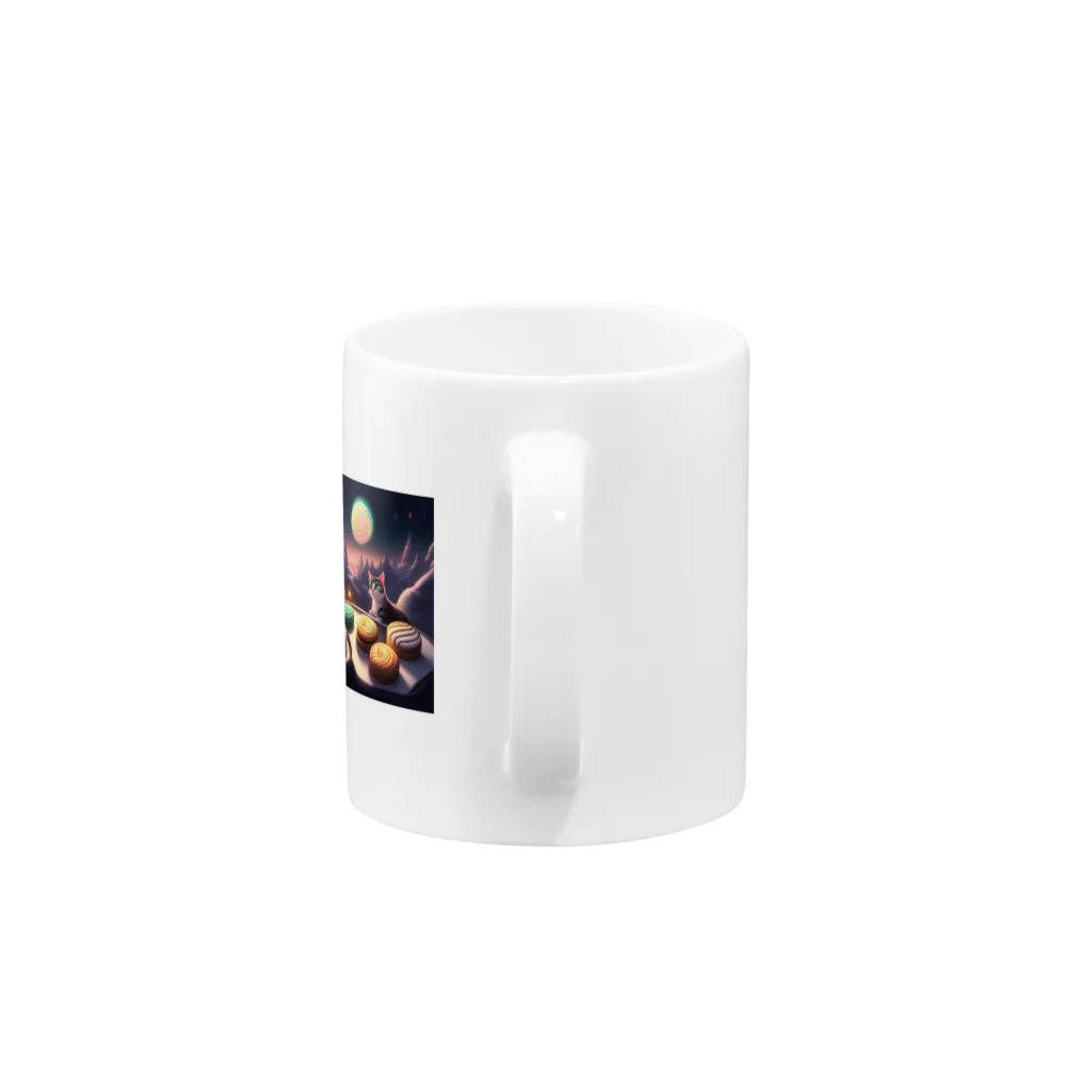 san333333333のNeko Sweets Mug :handle