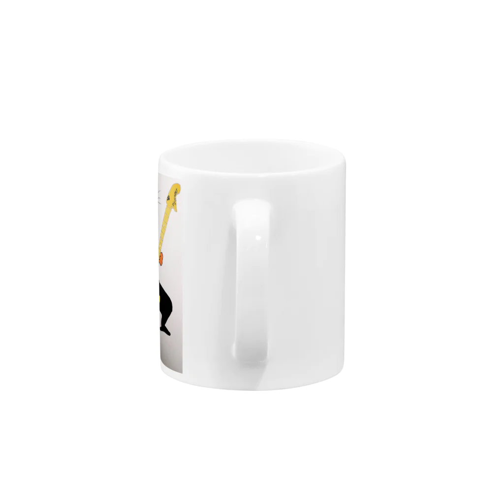 blackcamelliaのギタにゃん Mug :handle