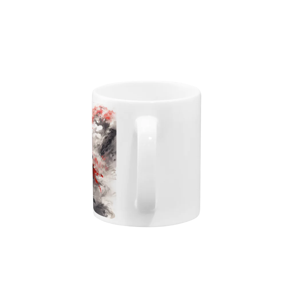 ロイの楽しいデザイン屋さんの水墨画風の侍3 Mug :handle