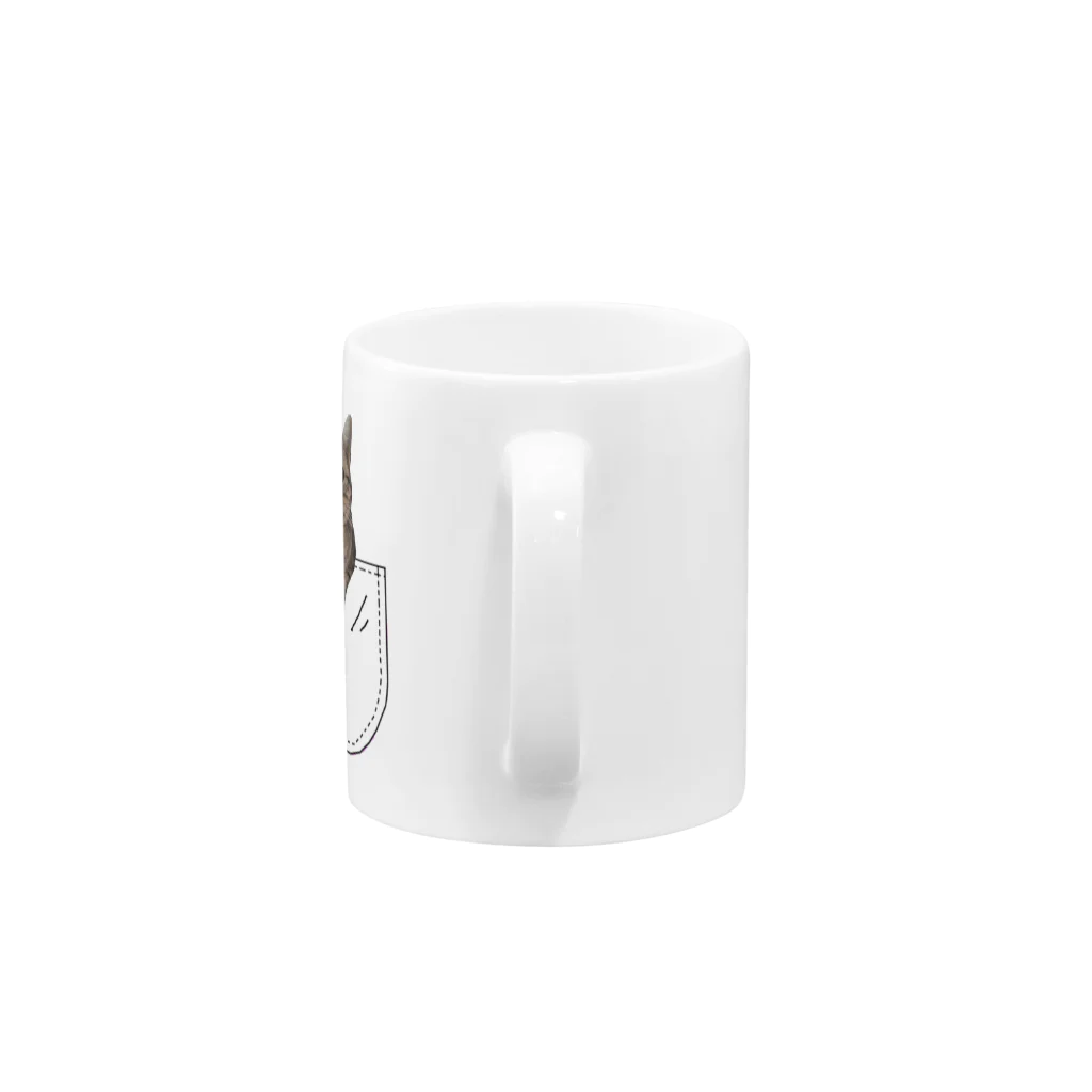 inletのサンプル＝あなたのペットちゃんin ポケット Mug :handle