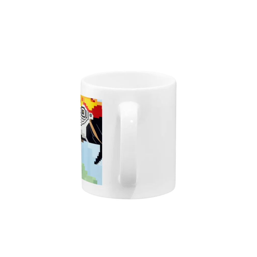 good★holidayのドット絵のオウム Mug :handle