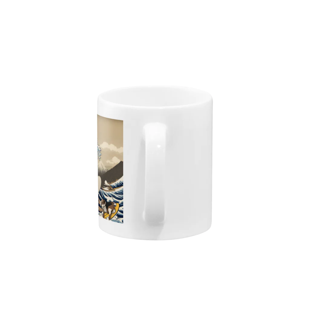 yukipanmanのブルドッグのウォッカグレープくん Mug :handle