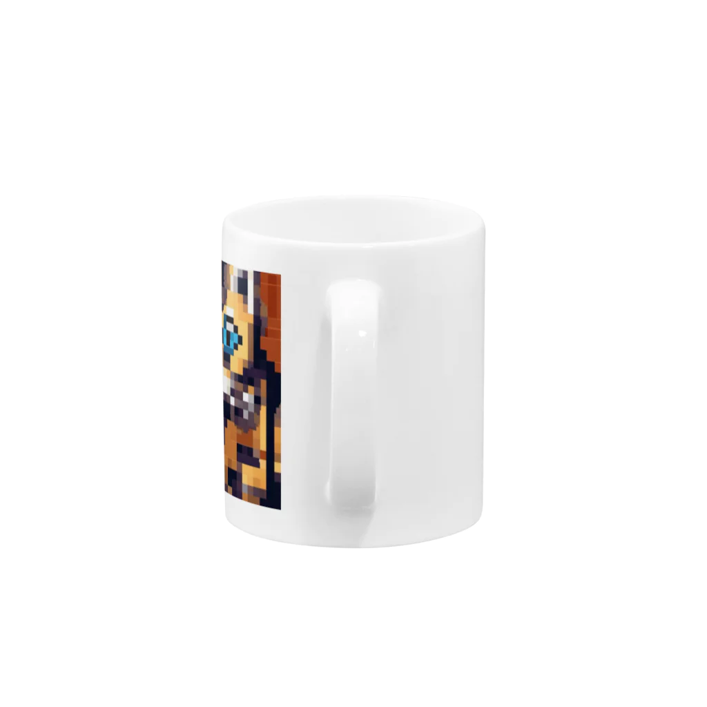 Dondon_designのドットオセロット Mug :handle