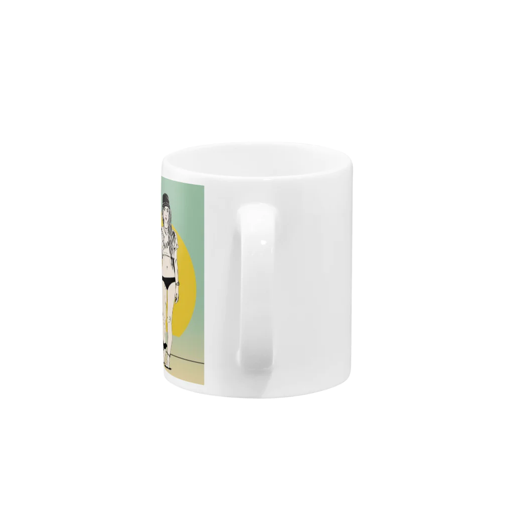 ファンタジスターのサーファーのさりちゃん Mug :handle