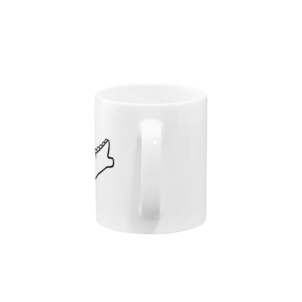 Pukutomo（ぷくとも）のワニくん Mug :handle