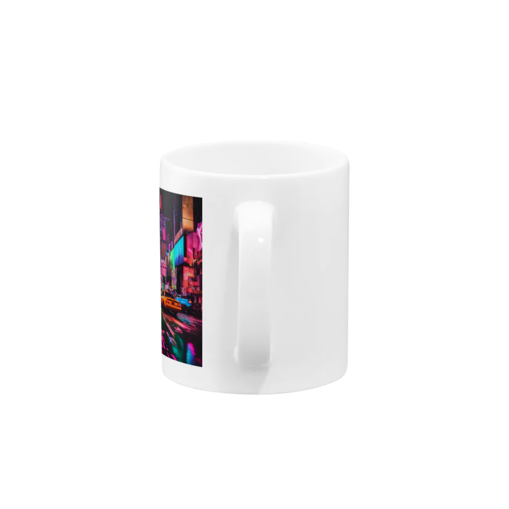 NYANKOのネオン 夜景 Mug :handle