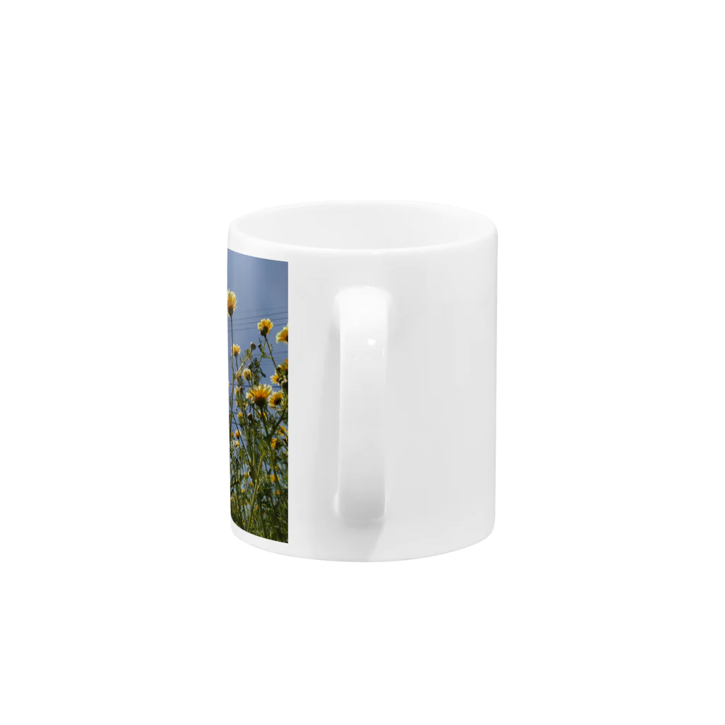 MMの黄色い春菊の花 Mug :handle